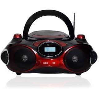 Quantum FX Radio CD/ Player with USB/SD  Black/Red