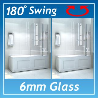 Quality Double Over Bath Shower Screen Door 6mm Glass