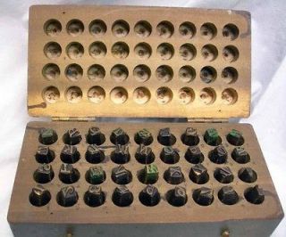 US Military Letter Number BRASS PUNCH SET Marking Outfit LEATHER STAMP