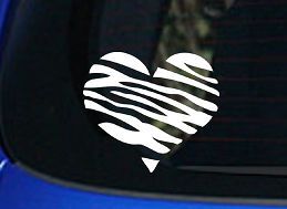 Heart Car Decal / Sticker Girl Lips New mark White Love laught live