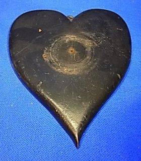 Antioque German Wood Carved Trophy Plaque Heart for Deer Antler #1