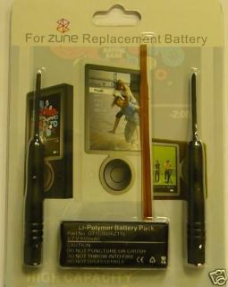 Microsoft Zune Replacement Battery 1st Gen 30GB + Tools