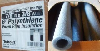ARMACELL 1/2 x 6 Ft. FOAM PIPE INSULTATION OES05838