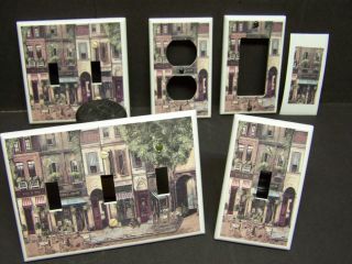 PARIS STREET CAFE BUILDINGS LIGHT SWITCH COVER PLATE OR OUTLET COVER