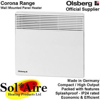 500W Olsberg Corona Electric Panel Heater Wall Mounted Bathroom