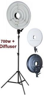 700W Studio Photo Fluorescent Macro Ring Lamp Lite Diffuser Kit, 5400K