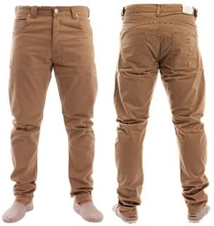 MENS LATEST IN ENZO 989 DESIGNER CARROT FIT TAN CHINOS 28 42 REDUCED