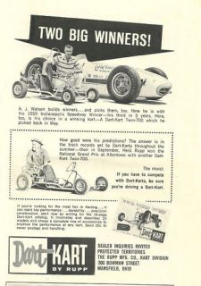 WOW Vintage & Very Rare 1959 Dart Kart Twin 700 Ad