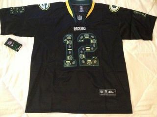 NWT Green Bay Packers Aaron Rodgers #12 NIKE Jersey Stitched Black