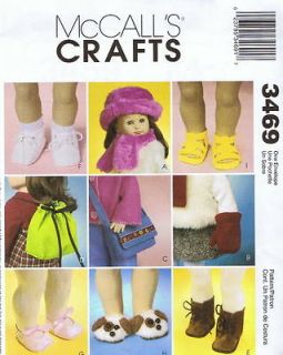 Made Clothes Pattern 18 Doll McCalls Backpack Boots FREE US SHIP