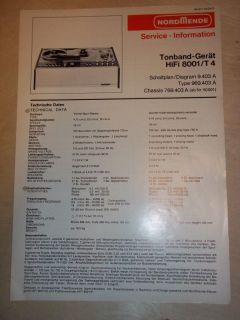NordMende Service Manual~969.403 A~8001/T4 Tape Reel