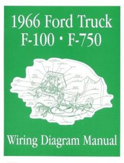 FORD 1966 F100   F750 Truck Wiring Diagram Manual 66