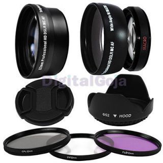 52MM Professional Lens & Accessory Kit for Nikon D5100 D3200 D3100