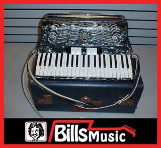 Concert Accordion with Case & Strap   Made in Italy accordian AS IS