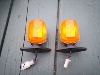 Moped Turn Signal Amber Lenses Front Rear Motorcycle Trailer Scooter
