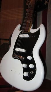 Vintage Original 1968 Kalamazoo KG 2 Electric Guitar WHITE 2 Pickups