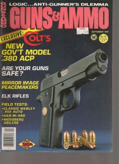 September 1983   Colt .380 ACP, .455 Webley Automatic, black powder