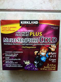 12 oz Childrens Pain Relief Plus Grape Oral Multi Sympton Cold Tylenol