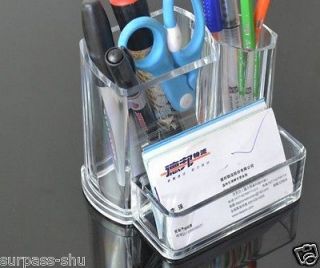 The Acrylic multifunctional pen holder multi grid Penstand office pen
