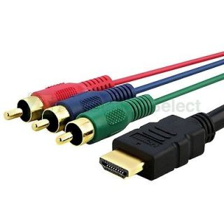 3ft 1M HDMI TO 3 RCA Video Audio AV Component Converter Adapter Cable