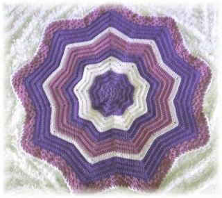 Crochet Pattern ADELINA ROSE Circular Ripple Baby Afghan by REBECCA