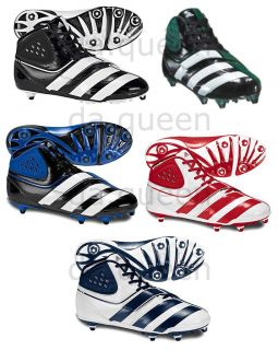Mens ADIDAS MALICE D Football Cleats Shoes Black white green yellow