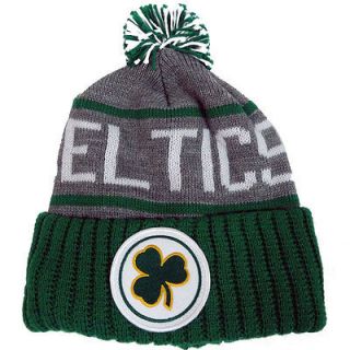 Boston Celtics Mitchell and Ness Cuffed Pom Knit Hat NWT