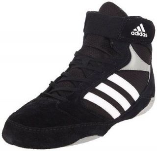 New Adidas Sport PRETEREO Wrestling Shoes Black White Fighting