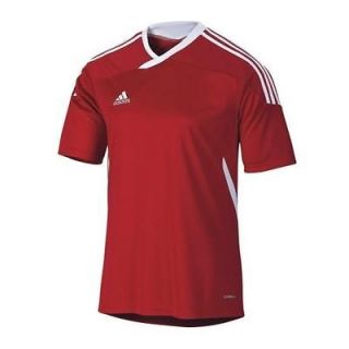 Adidas Mens Tiro 11 Soccer Jersey Shirt Brick Red/White