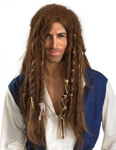 Adult Pirates of the Caribbean Jack Sparrow Brown Dreadlocks Wig