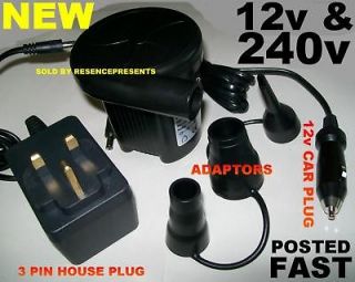 240v/12v AIR PUMP FOR INFLATING POOLS BEDS BLOW UP TOYS INFLATABLE