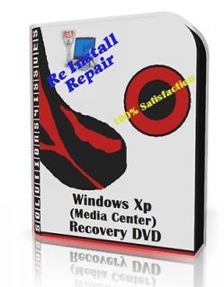 Windows XP Media Center Reinstall Recovery Restore Repair DVD Fit