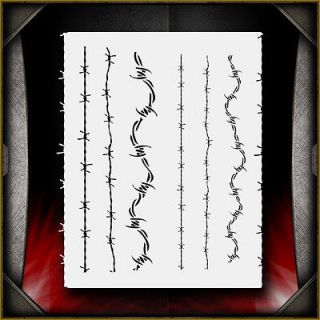 Barbed Wire Airbrush Stencil Template Airsick