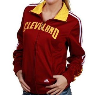 Adidas Cleveland Cavaliers NBA Womens On Curt Track Jacket, Wine Red