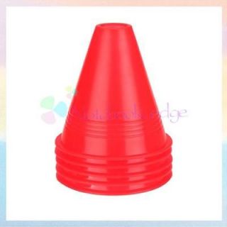 5pc Red Agility Maker Cones for Slalom Roller Skating Training Traffic