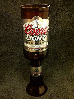 COORS LIGHT LAGER BEER GLASS GOBLET   100% RECYCLED   UNIQUE GIFT