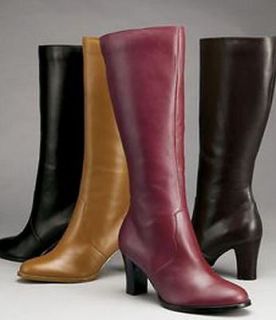 NEW~ SILHOUETTES CLASSIC TALL DRESS BOOTS BURGUNDY WIDE CALF $149