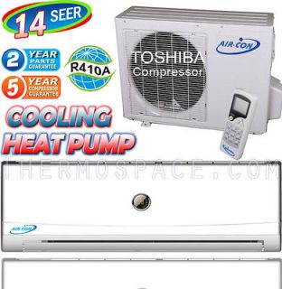 12000 BTU Ductless Air Conditioner, Heat Pump 1 TON Mini Split AC 14