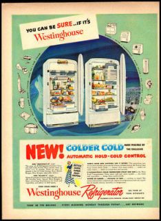 1940s vintage ad for Westinghouse Refrigerators  1455