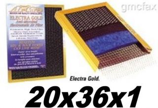 Air Care 20x36x1 GOLD Electrostatic Furnace A/C Filter