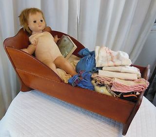 VINTAGE BABY MADAME ALEXANDER CRY BABY DOLL + CRIB and CLOTHING