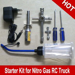 250cc Nitro Gas Fuel Filler Tool Kit Set Glow Plug Lgniter for RC Car