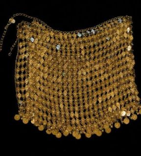 Silver gold Chainmail Coin Skirt wrap medieval costume