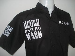 Alcatraz Rock Psycho Ward Fun Prison Stag or Fancy Dress Party Shirt