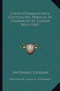 Conto DAmministrata Giustizia Nel Tribunal Di Commercio Di Catania