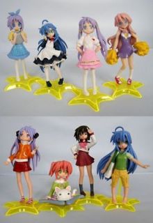 Lucky Star Miyuki Kagami Tsukasa Japan Anime Figures Lot of 8pc Figure