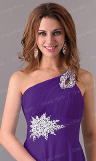 Evening Formal Prom Ball Gown Party One Shoulder Cocktail Bridesmaid