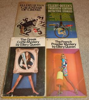 Ellery Queen Lot of 4 Vintage Paperback Books PB 