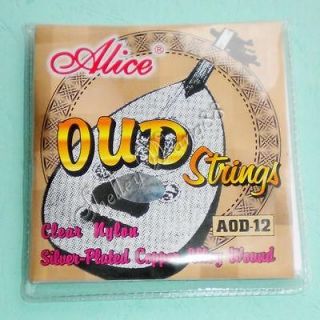 Alice OUD Set Silver Copper Wound White Nylon 12 String