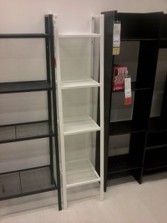 IKEA LERBERG Shelf unit WHITE 35cm metal shelving free standing